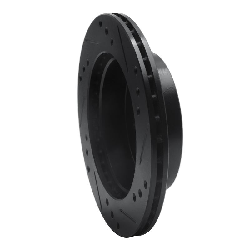 Chevrolet Metro Brake Rotor (1) - Front Left - R1 Concepts - Drilled & Slotted - Black - `89-`01